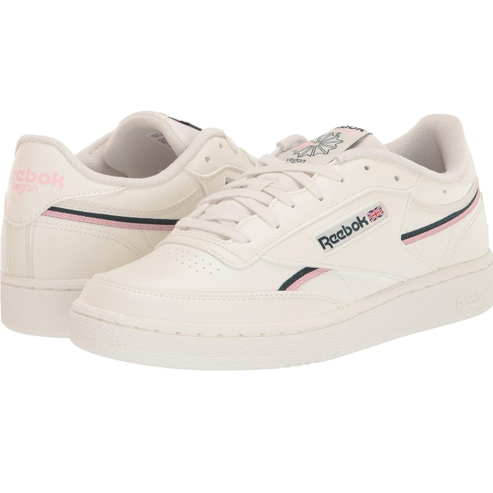 Reebok Pink & White Vegan Club C 85 size 9 shoes